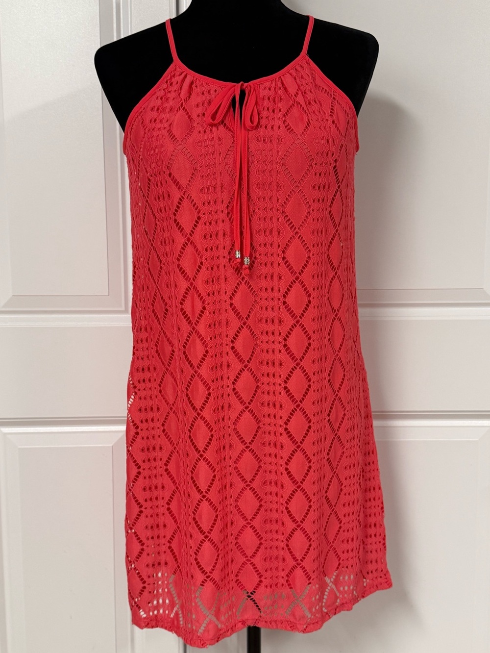 Lily Rose Geometric Lace Overlay Dress